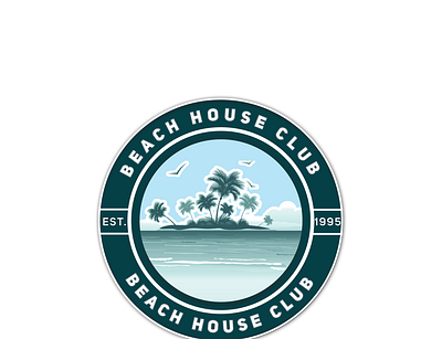 beach house club branding design graphic design icon illustration logo vector