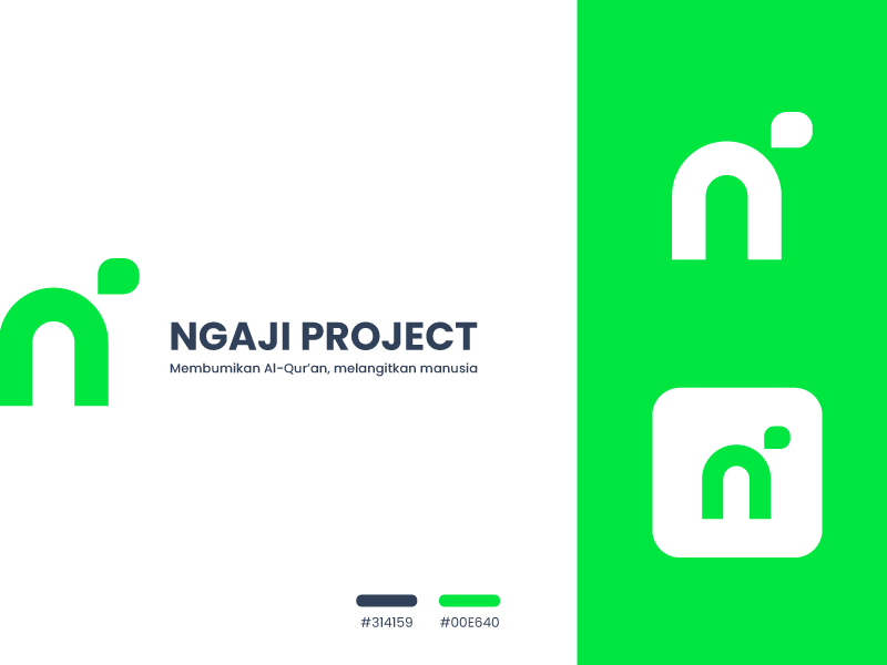 Ngaji Project Design Logo branding design illustration indonesia logo moslem muslim ngaji project