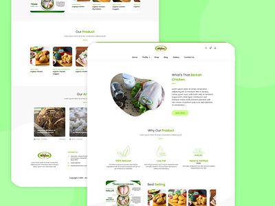 Berkah Chicken Landing Page chicken design indonesia landing page organic product store web design