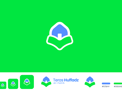 Teras Huffadz Concept Logo Design app branding green indonesia logo logo design minimalist moslem muslim quran simple