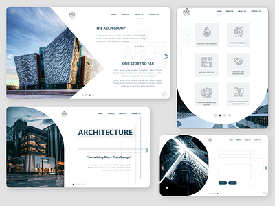 Architecture Firm website UI design app branding design illustrator minimal typography ui ux web website