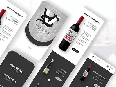App UI for online wine selling platform app branding design icon logo typography ui ux web website