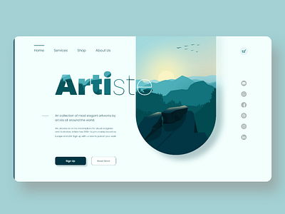 Artist Landing Page design