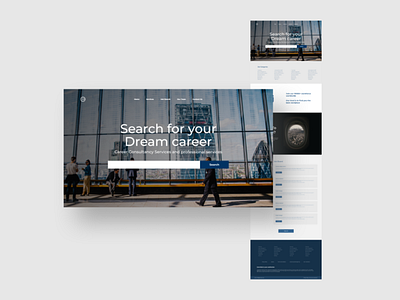 Job Browsing Website Landing Page UI Design