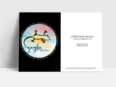 Branding: Postcard Zaylia Geckos