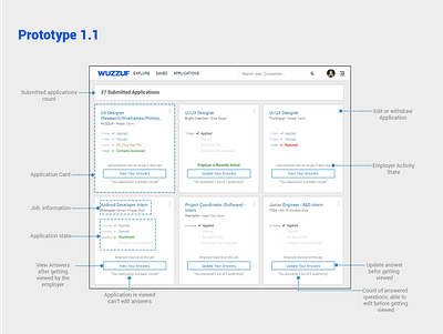 Wuzzuf Applications page UX Improvement Case Study app branding design icon illustration logo typography ui ux vector