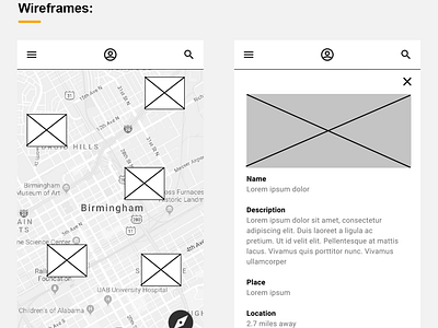 HisArt Wireframes