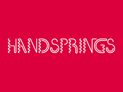 Handsprings branding geometric typography