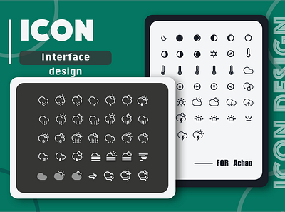 天气复制图标 design flat icon typography ui