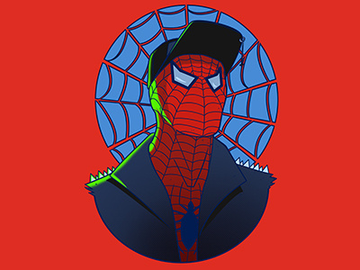 Punk Spider-man comic hero illustration marvel print punk red spider spiderman superhero t shirt