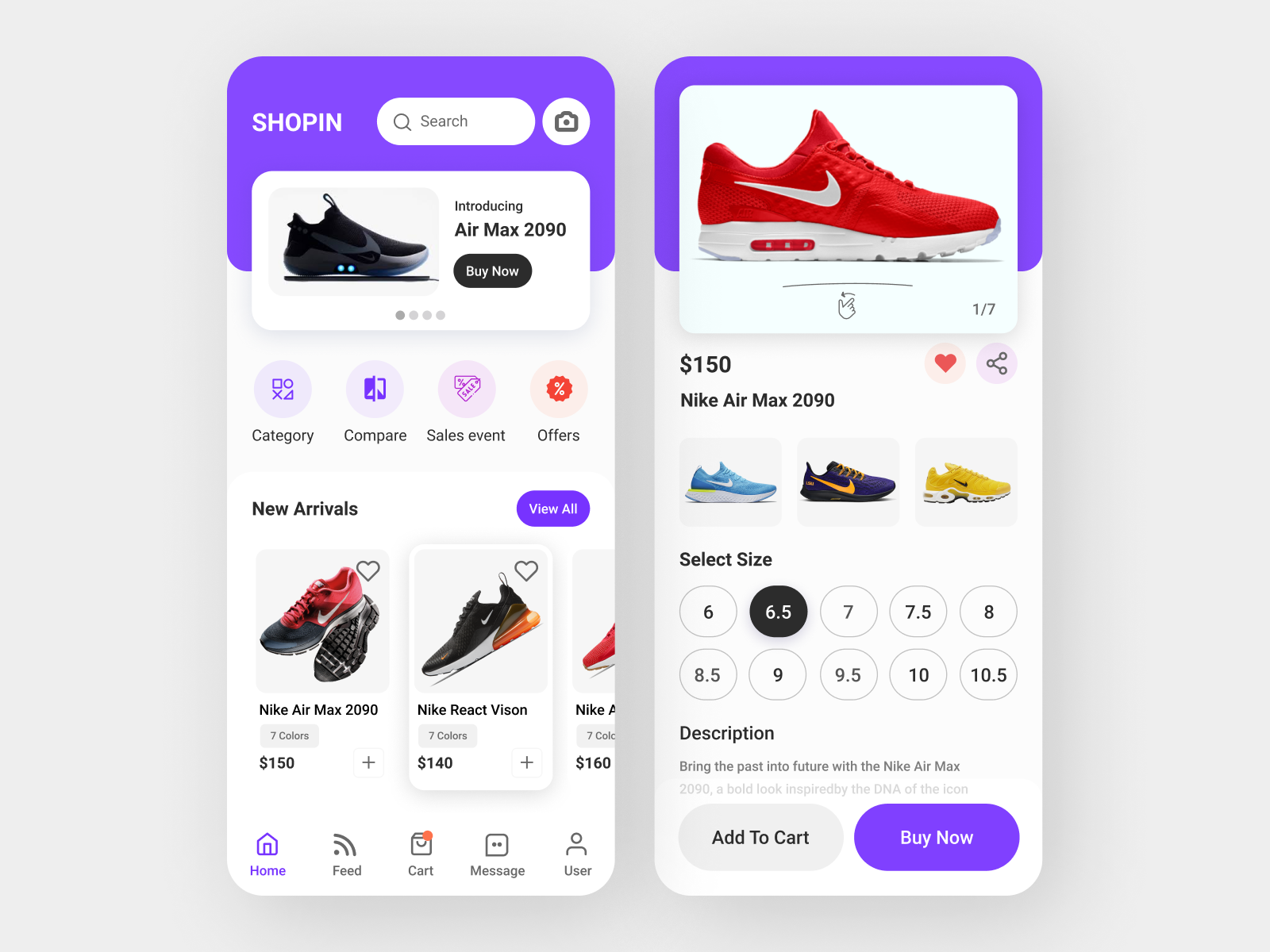 Shoes Online Purchasing App UI by ayesha on Dribbble