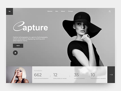 Fashion Photography Landing Page Concept