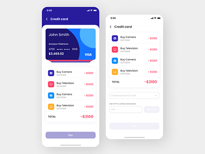 Credit Card App Design