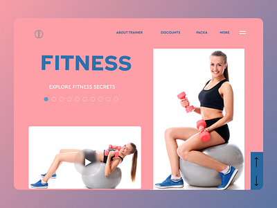Fitness trainer web design design minimal typography ui ux web website