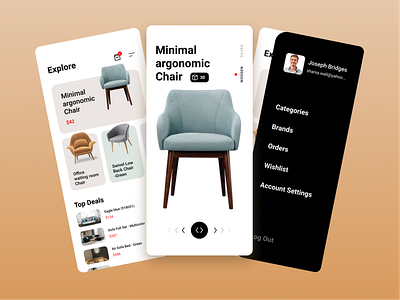 Furniture App app art branding clean ui design furniture app furniture design minimal nature new ui ui design uiux ux