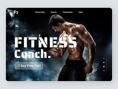 Fitness coach Landing Page by ayesha on Dribbble