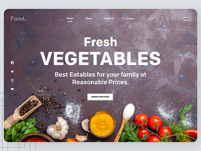 Fresh Vegetables web design art branding design designs new ui uiux ux web website