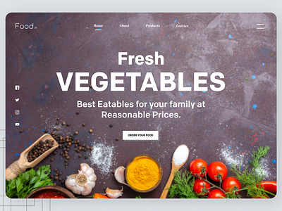 Fresh Vegetables web design