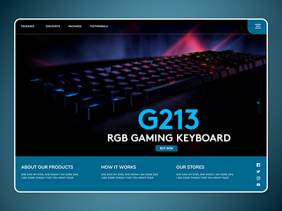 Gaming Keyboards art branding clean ui design minimal new ui uiux ux web website