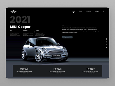 Cars Landing Page branding clean ui design designs minimal ui uiux ux web website