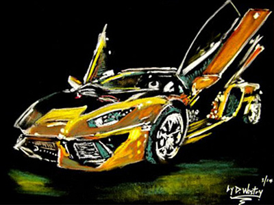 Car Launch Painting art artist artwork car car launch painting car painting dwestry painter painting paintings sped painting speed painter