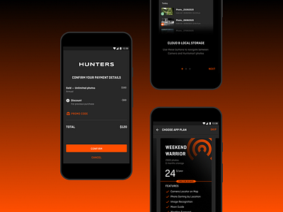 Hunters App app design flat icon illustration minimal type typography ui ux
