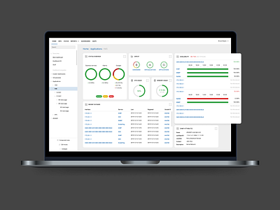 Enterprise grade network management platform app design flat minimal ui ux web