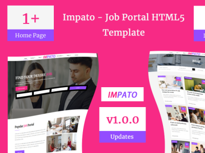 Impato- Job Portal Html5 Teamplate Website Template impato impato job application job board job listing jobs portal