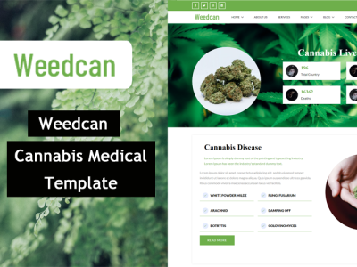 Weedcan - Cannabis Medical html 5 Website Template cannabis html media medical website