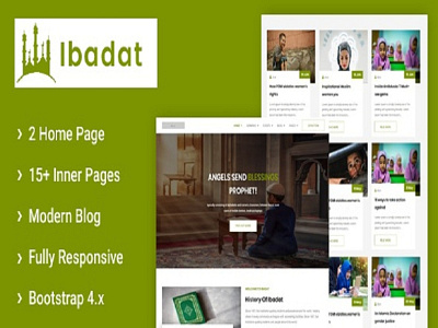 Ibadat - Donation, Nonprofit HTML5 Website Template donation app nonprofit website design