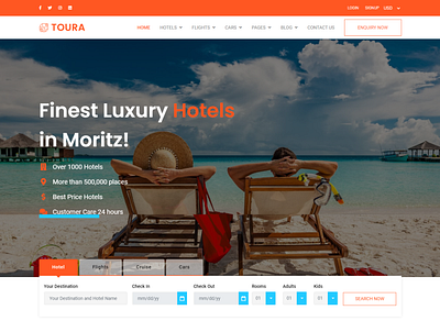 Toura Travel Agency Booking Responsive Templates booking booking app booking system bootstrap cannabis car website