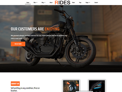 Bike Rental Booking Website Template booking booking app booking system bootstrap branding cannabis design illustration website