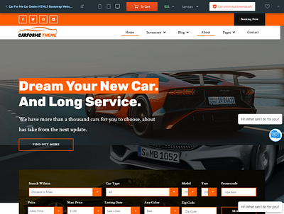 Car For Me Car Dealer HTML5 Bootstrap Template auto automobile automotive booking bootstrap design illustration logo