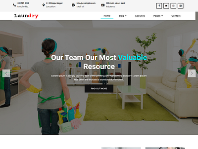 Laundry Dry Cleaning Services Html 5 Website templates theme theme design