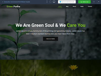 Greenpodha- Environmental Html5 Template