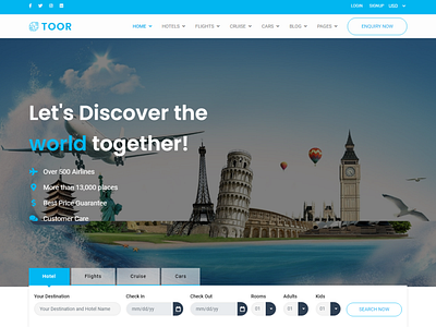 Toor - Travel Booking HTML5 Templates