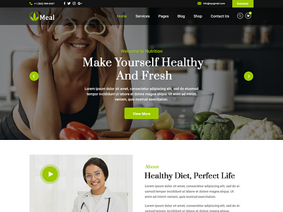 Meal   Nutrition Website PSD Template