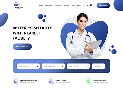 Practo Medical Directory Listing PSD Template design template theme