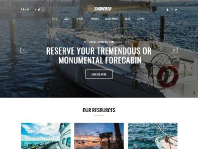 Seaworld Boat Rental Services PSD Template booking booking system design responsive theme website