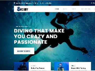 Scuby - Scuba Diving & Water Sports Website PSD Template booking bootstrap design responsive theme themes website