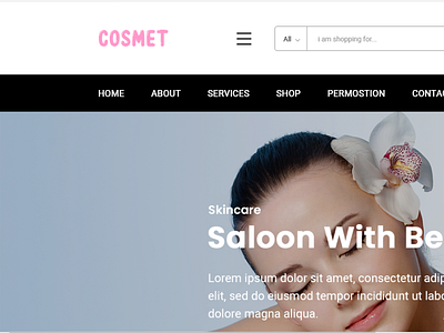 COSMET-Beauty And Cosmetics Website PSD Template booking booking system design art layout theme themes