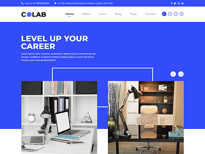 Colab - Coworking Website PSD Template