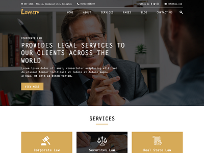 Layalty -Law Firm Website PSD Template bootstrap design illustration logo responsive theme ui website