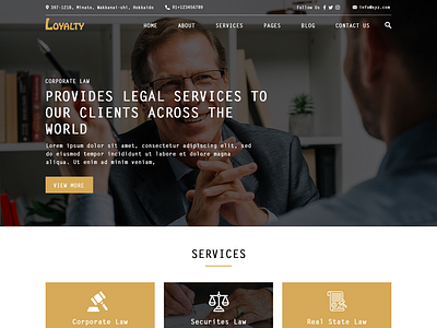 Layalty -Law Firm Website PSD Template