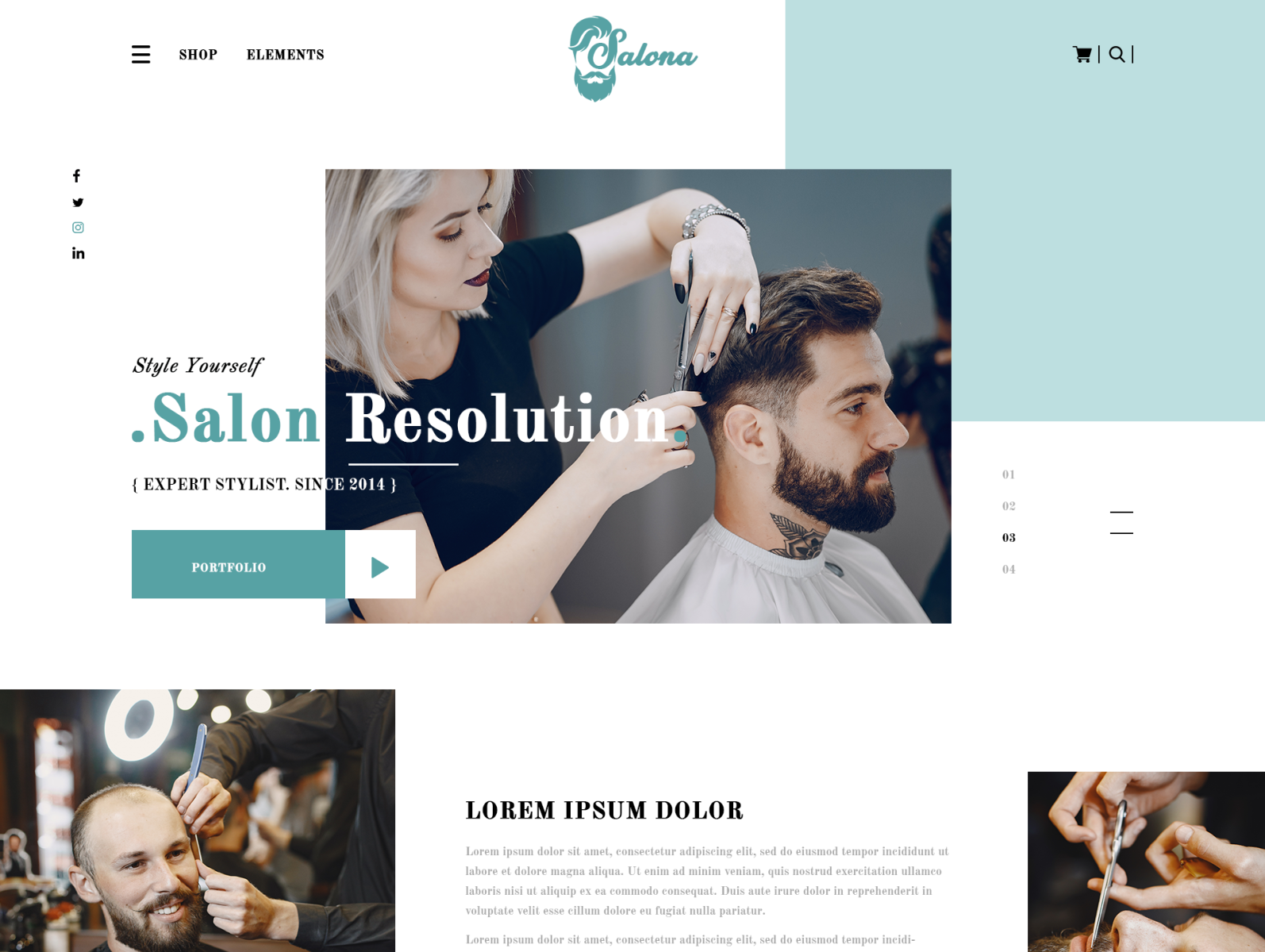 Salona - Salon Spa Website PSD Template by Codezion on Dribbble