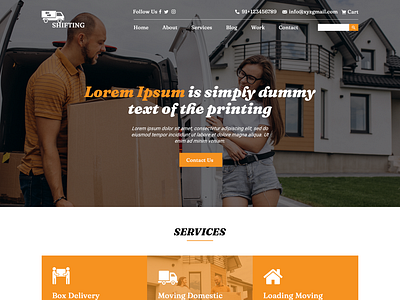 Infonet - Shipping Mover Website PSD Template