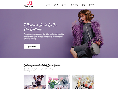 Womenica - Fashion Design PSD Template branding design graphics design layout psd responsive sell template theme website design