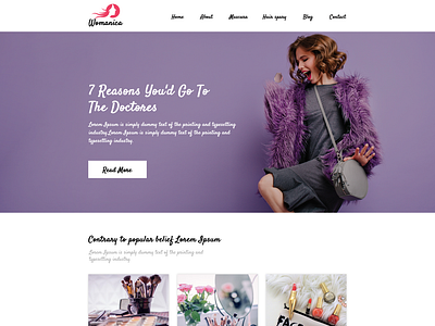 Womenica - Fashion Design PSD Template