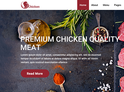 Chicken Landing Page PSD Template branding design illustration logo responsive theme ui website