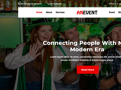 Anevent - Event conference Management PSD Template branding design illustration logo responsive theme ui vector website